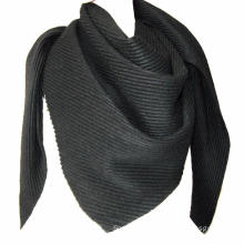 Cashmere Pleated Triangle Shawl